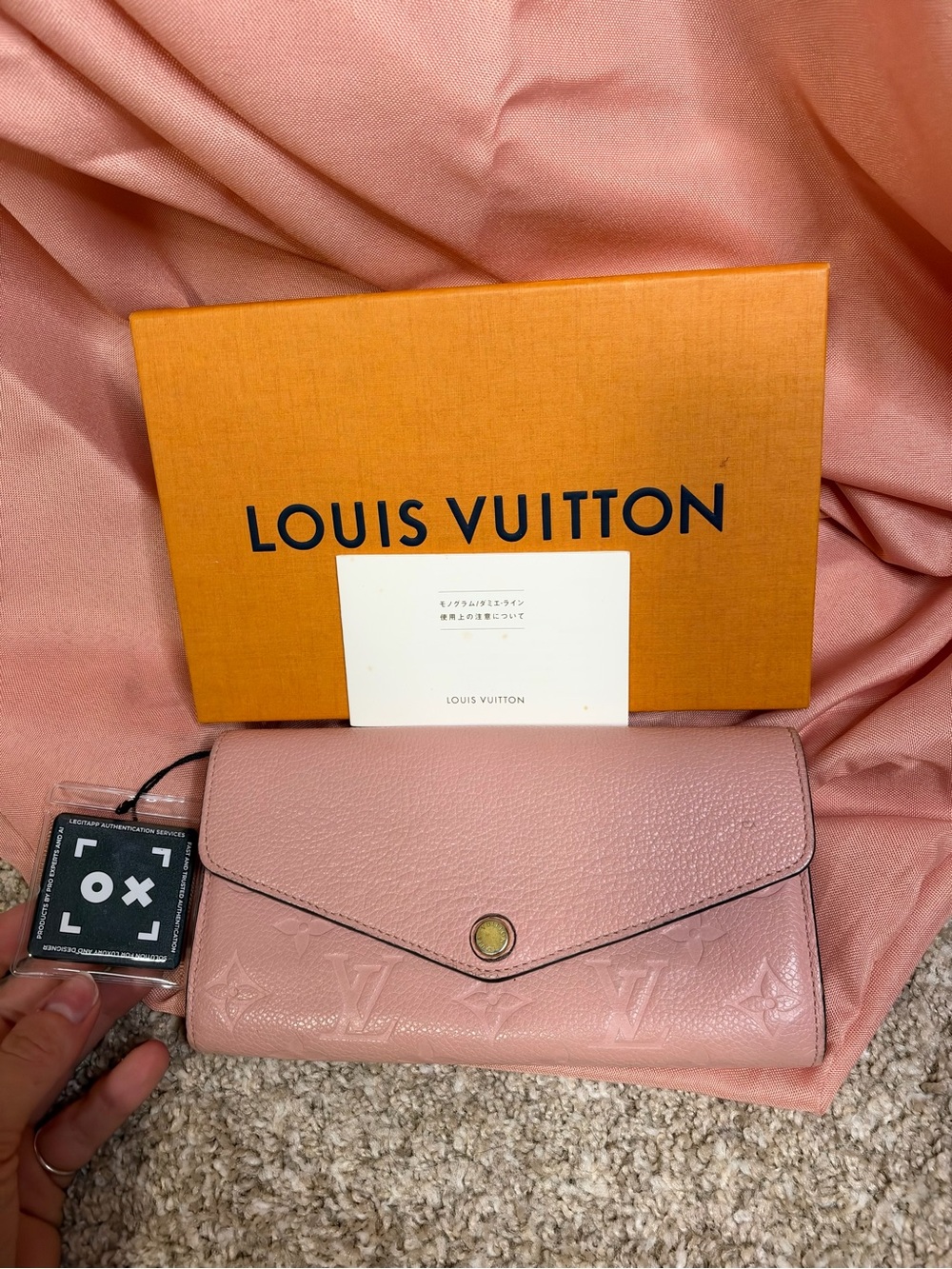 Louis Vuitton Monogram Empreinte Sarah Wallet NM – BOX & COA